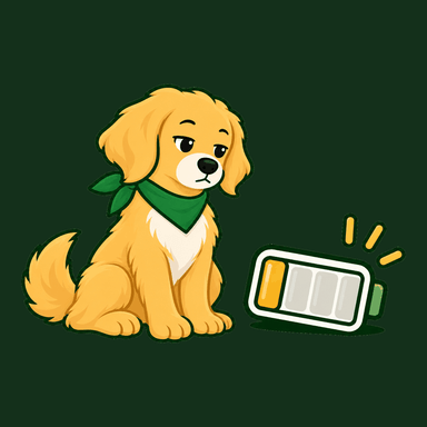 Nudge sits beside a battery indicator showing almost empty.